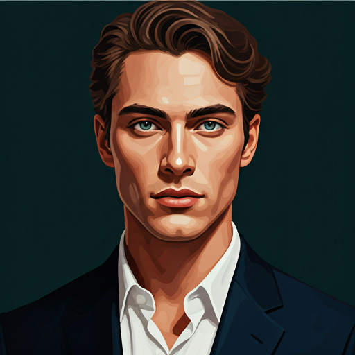 Elegant portrait of a refined gentleman in formal attire